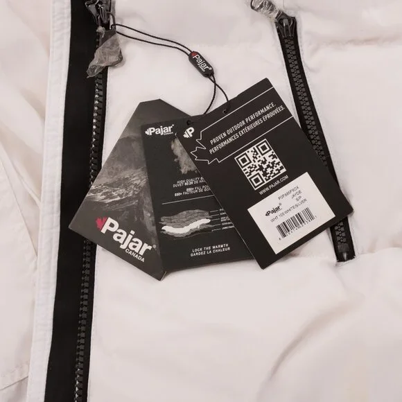 Pajar Canada White Long Down Parka Size US Small - Picture 13 of 13